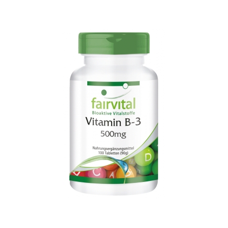 Vitamina B3 Niacina 500mg - 100 Pastillas - 90210