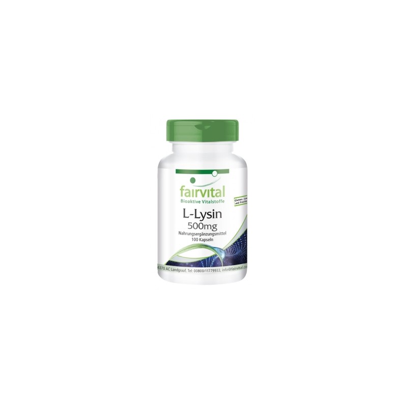 L-Lisina 500mg - 100 cápsulas