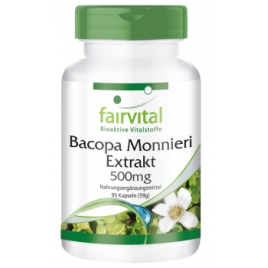 Extracto de Bacopa Monnieri 500mg - 90 Cápsulas