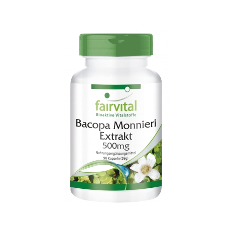 Extracto de Bacopa Monnieri 500mg - 90 Cápsulas