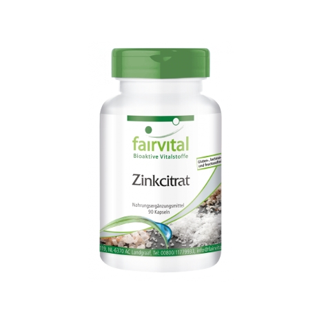 Citrato de Zinc con 50mg de Zinc - 90 Cápsulas