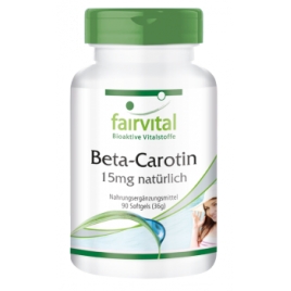 Beta caroteno 15mg natural - 90 cápsulas