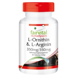 L-Ornitina & L-Arginina 350mg/350mg - 90 Pastillas