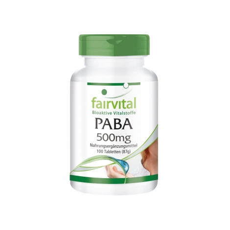 PABA 500mg - Vitamina B-10 - 100 Pastillas