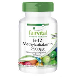 B12 Metilcobalamina 2500µg - 90 Cápsulas