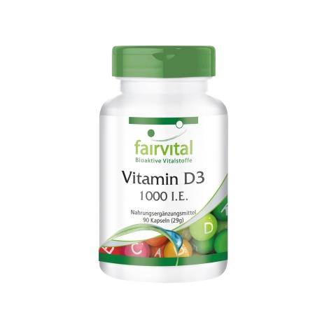 Vitamina D3 1000 I.E. - 90 Cápsulas