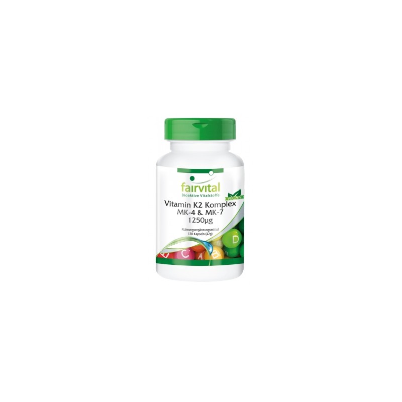 Complejo de Vitamina K2 MK-4 & MK-7 1250µg -120cap