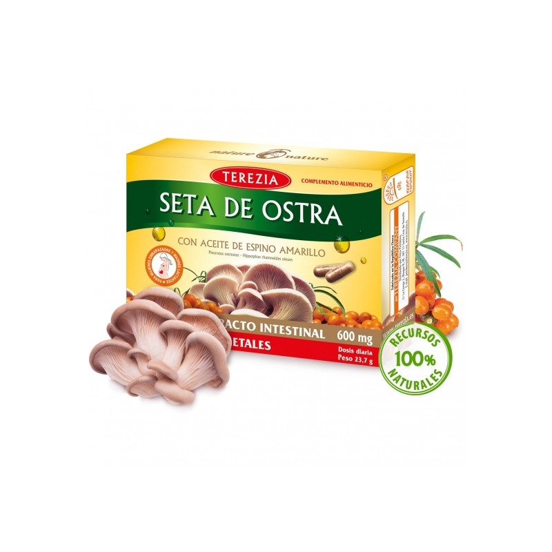 Seta de ostra con aceite de espino amarillo,60caps
