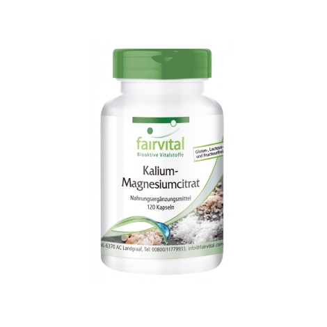 Citrato de Potasio y Magnesio - 120 Cápsulas