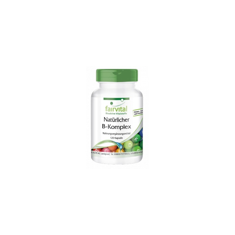 Complejo de vitamina B natural - 120 cápsulas