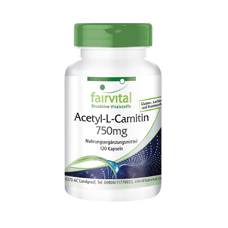 Acetil-L-Carnitina 750mg - 120 cápsulas