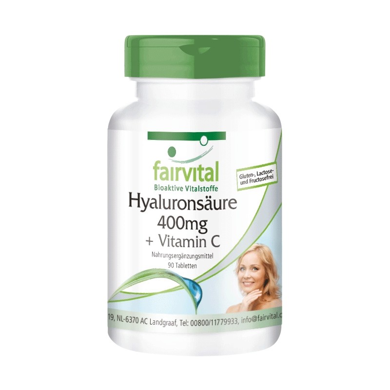 Ácido Hialurónico 400mg + Vitamina C - 90 comprimidos