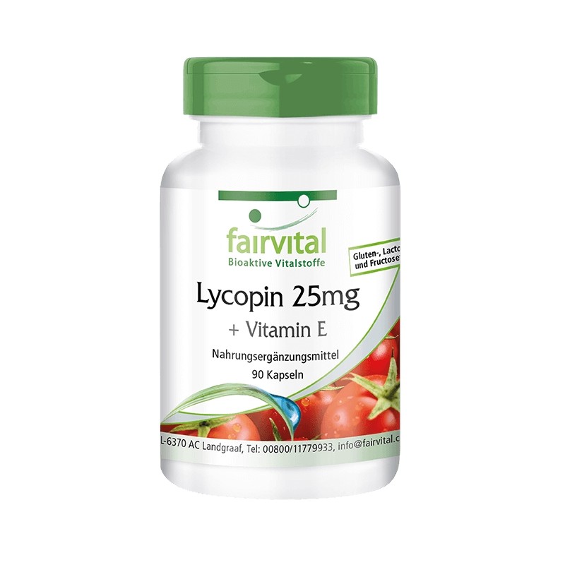 Licopeno 25mg + Vitamina E - 90 Cápsulas