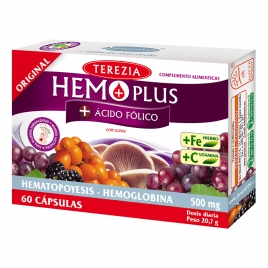 HEMO PLUS + ácido fólico, 60 caps